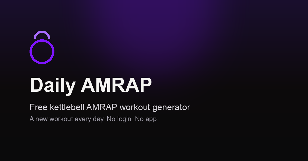 Built a simple random workout generator as a side project